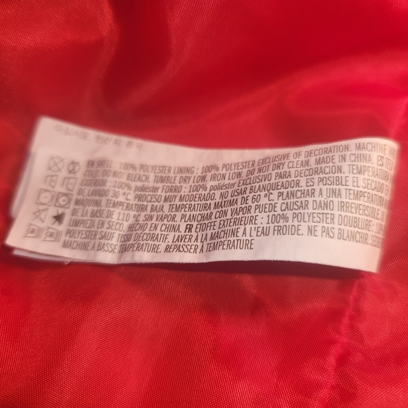 Disney Mickey Mouse Red Varsity Bomber Jacket Women's Size Large - Picture 7 of 10